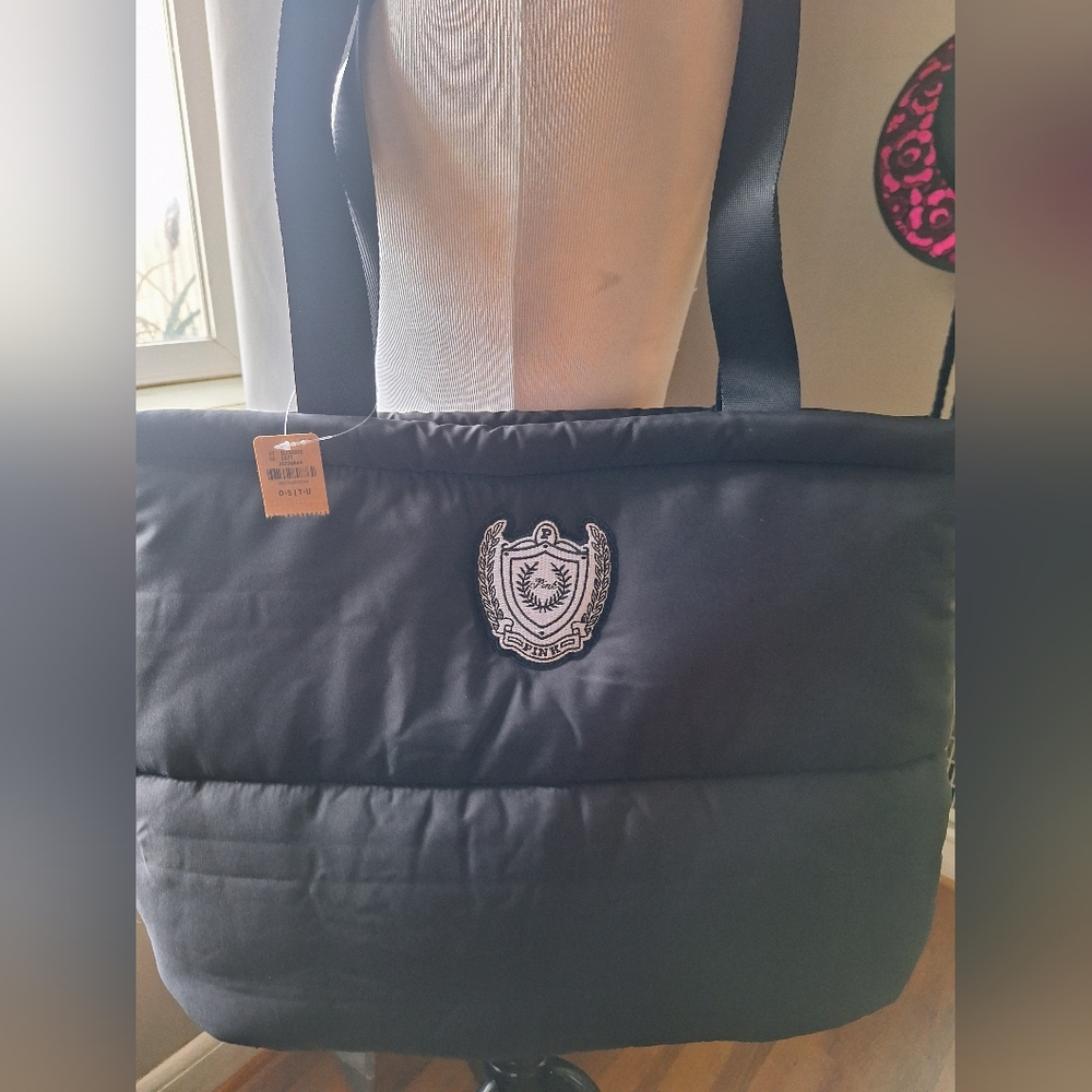 Victoria's Secret Pink tote bag black NWT